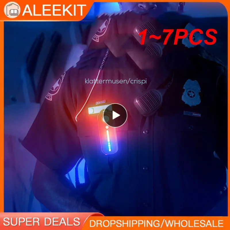 

1~7PCS C-type Rechargeable Bicycle Tail Lamp Led Portable Flashlight Waterproof Emergency Torch Flashlamp Cycling Running Riding