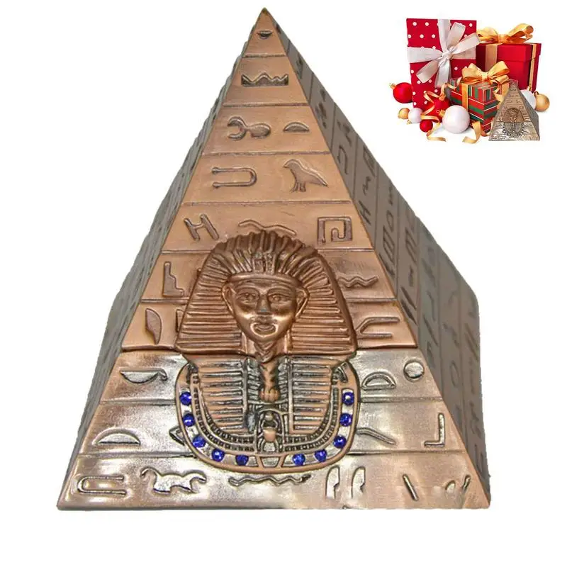 

Jewelry Organizer Boxes Creative Pyramid Shape Jewelry Organizer With Hieroglyphs Sturdy Storage Products For Earrings Bracelets