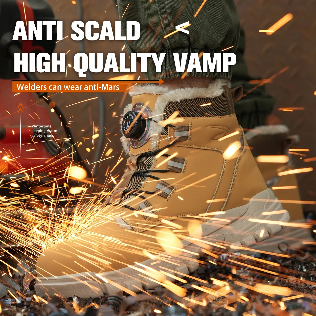 Размер 47 48 зимние рабочие защитные ботинки мужская рабочая обувь со стальным