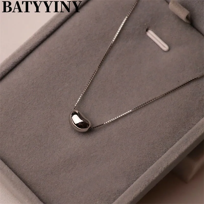 

BATYYINY High Quality 925 Sterling Silver Acacia Bean Pea Pendant Necklace Ladies Goddess Gift Charm Fashion Jewelry