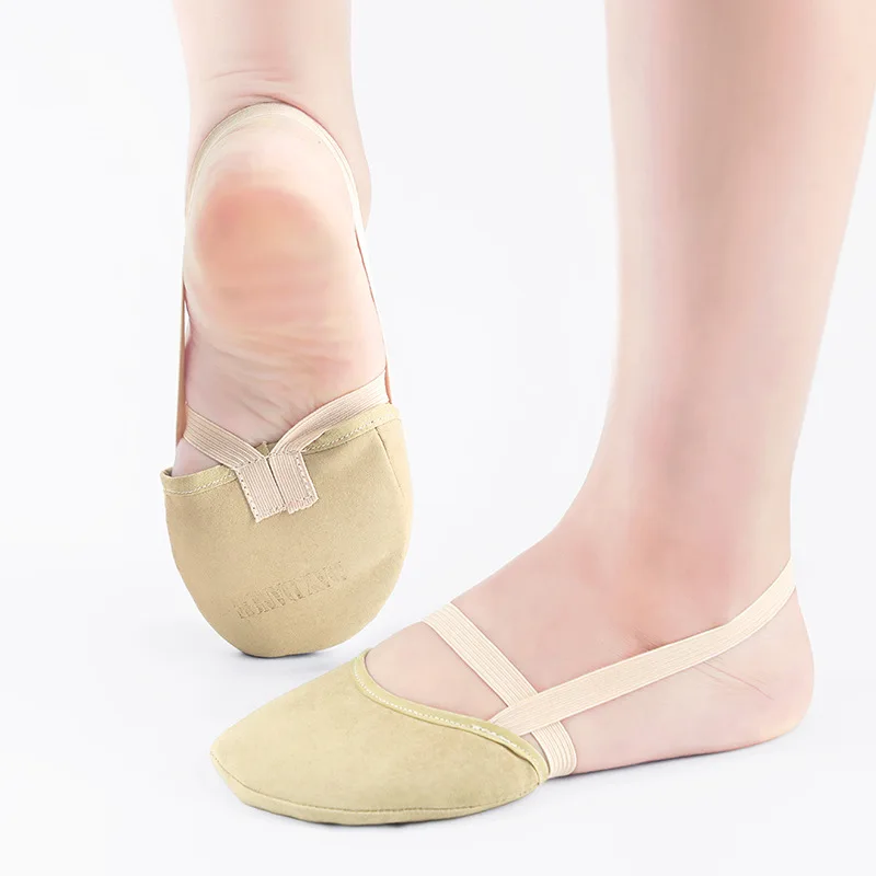 

Professional Rhythmic Gymnastics Shoes Half Foot Shoes Adult Children Half Palm Fur Fleece Shoes Training Half Belly Dance Shoes
