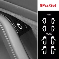 8pcsset car door open exit sticker decal fit for tesla model 3 interior decoration practical weather rated durable oracal vinyl