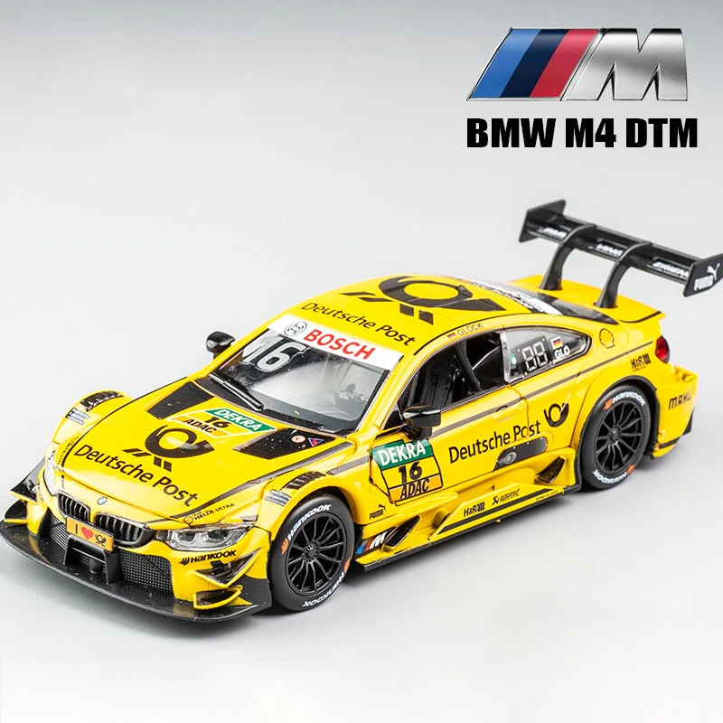 Модель гоночного автомобиля 1:32 BMW M8 M4 DTM Le модель из сплава литой под давлением