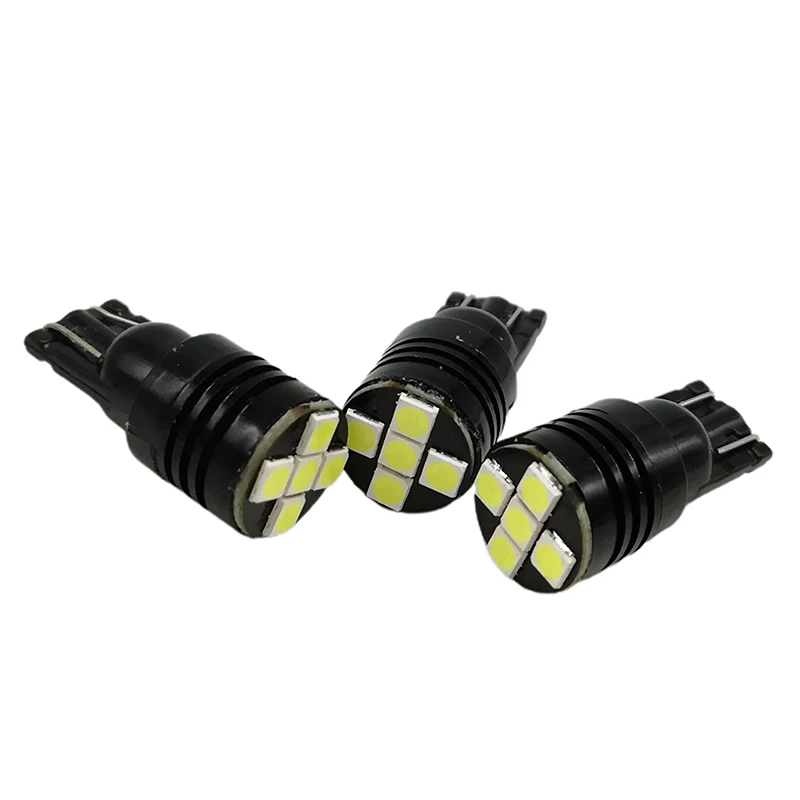 

10 шт./комплект, автомобисветодиодный светодиодные лампы T10 W5W 5 SMD 3030 12-24 в 192 501 5SMD