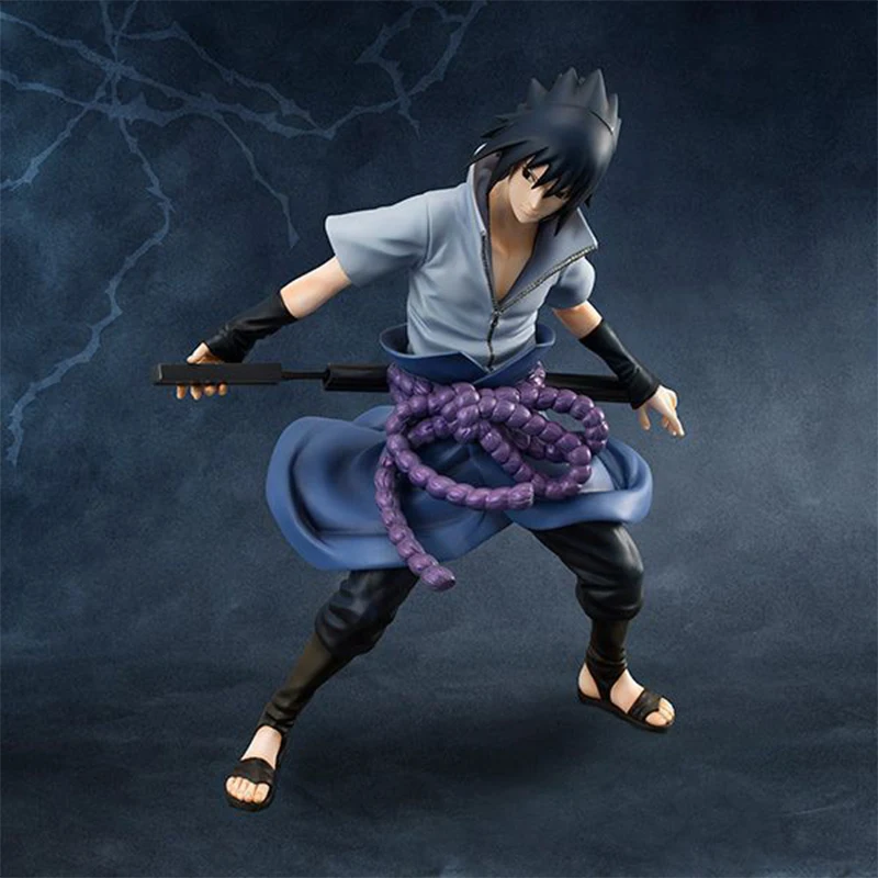

BANDAI NARUTO Anime Uchiha Sasuke Snake Robe Action Figure Eagle Squad PVC Model Collection Statue Figurine Decoration Toys 21CM