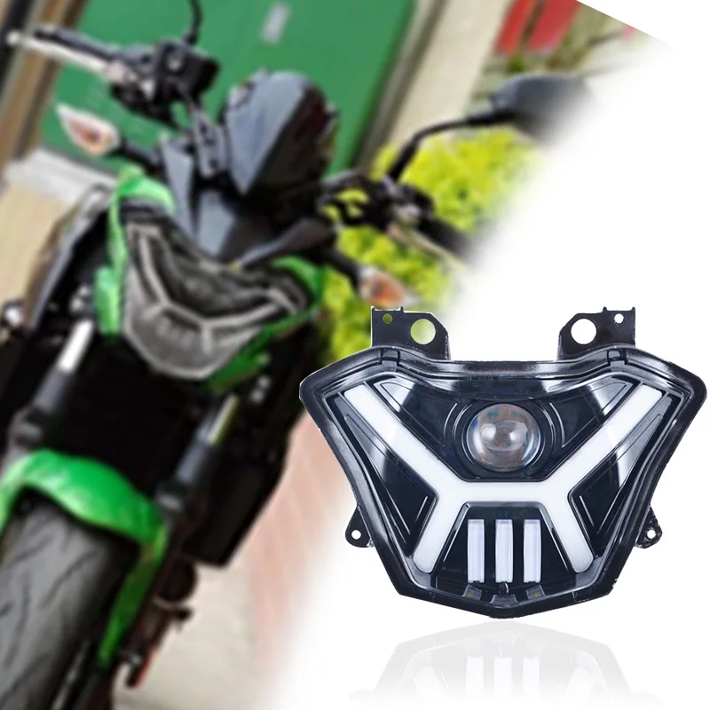 12 В водонепроницаемая светодиодная фара одобренная E9 Mark для Kawasaki Z650 Z 650 ABS 2017-2019