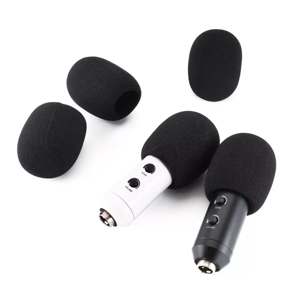 

5pcs Microphone Replacement Foam Microphone Cover Mic Cover Windshield Headset Wind Shield Pop Filter Mic Cover Foam