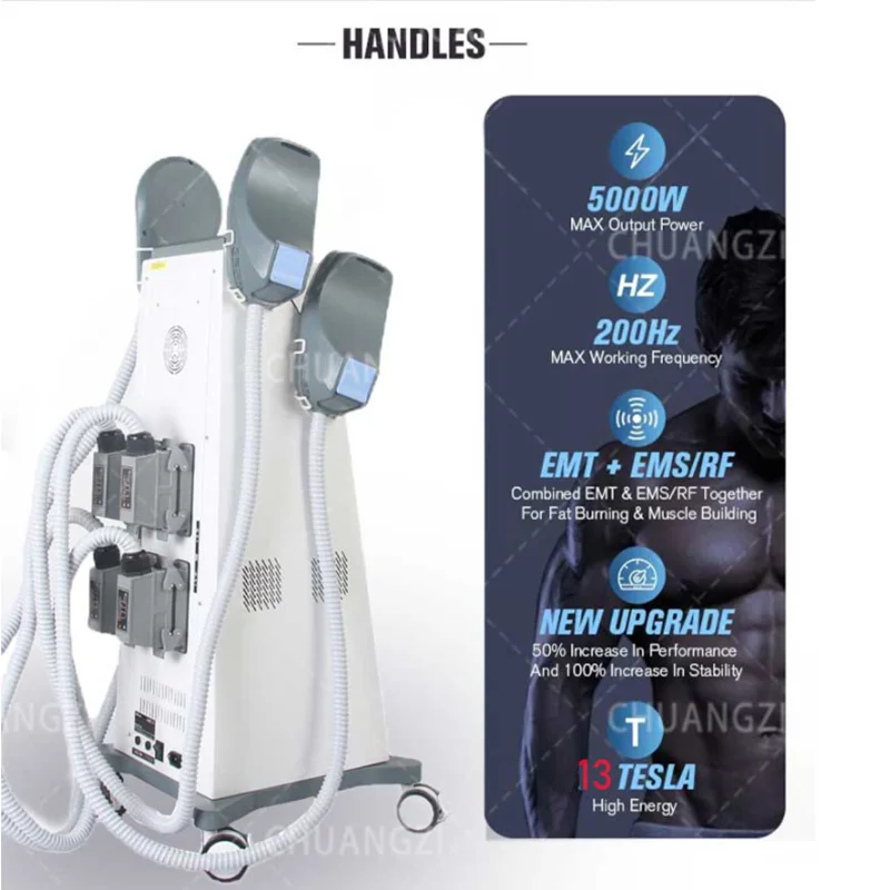 Neo DLS-EMSLIM 5000W Power Nova 13 Tesla hi-emt Emszero машина с 4 неоручками подушечками для стимуляции