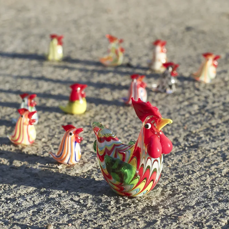 

Japanese animal ornaments rooster color animal ornaments home decoration creative cartoon decoration mini garden accessories