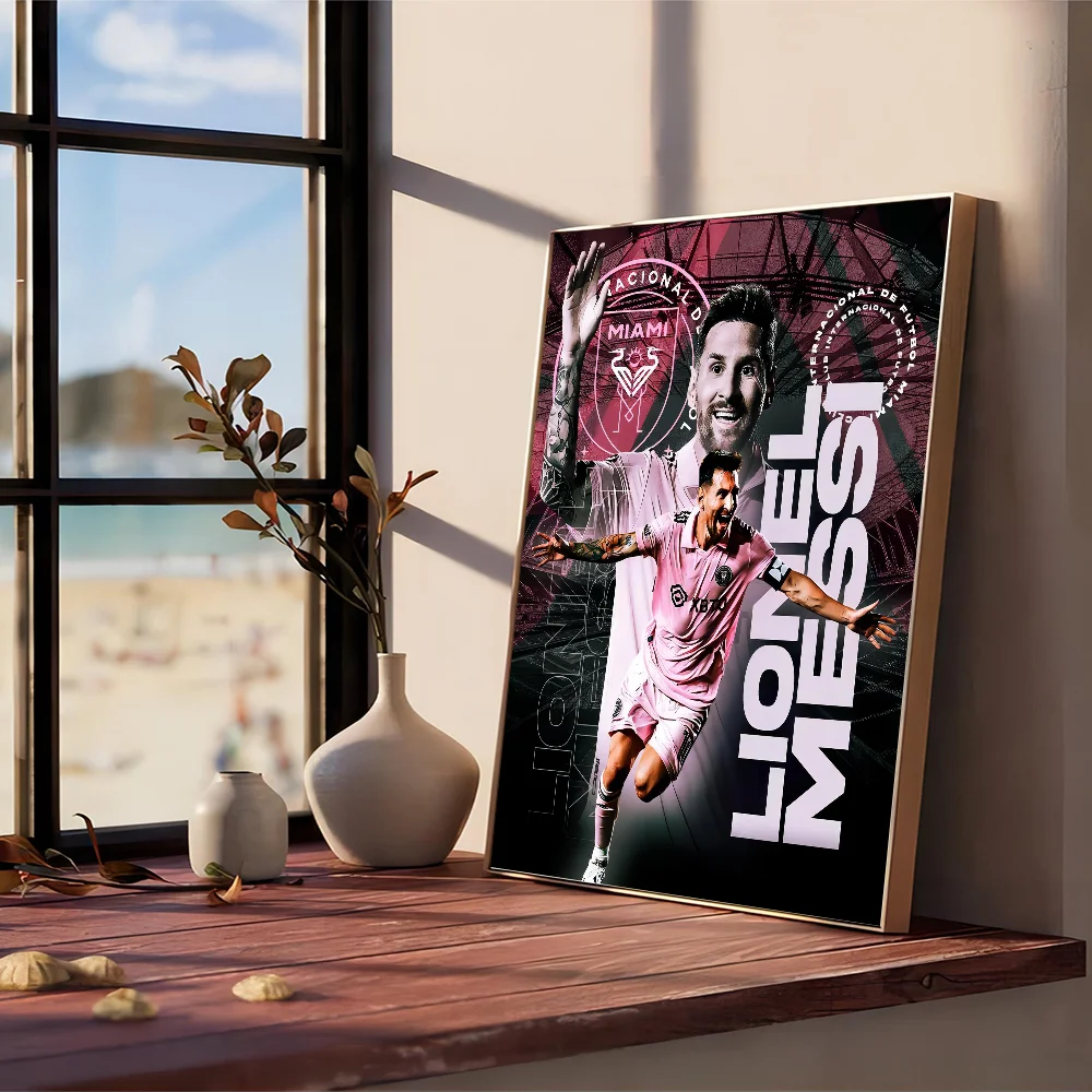 Водонепроницаемая Футбольная Звезда M-Messi HD Качественный Настенный Постер