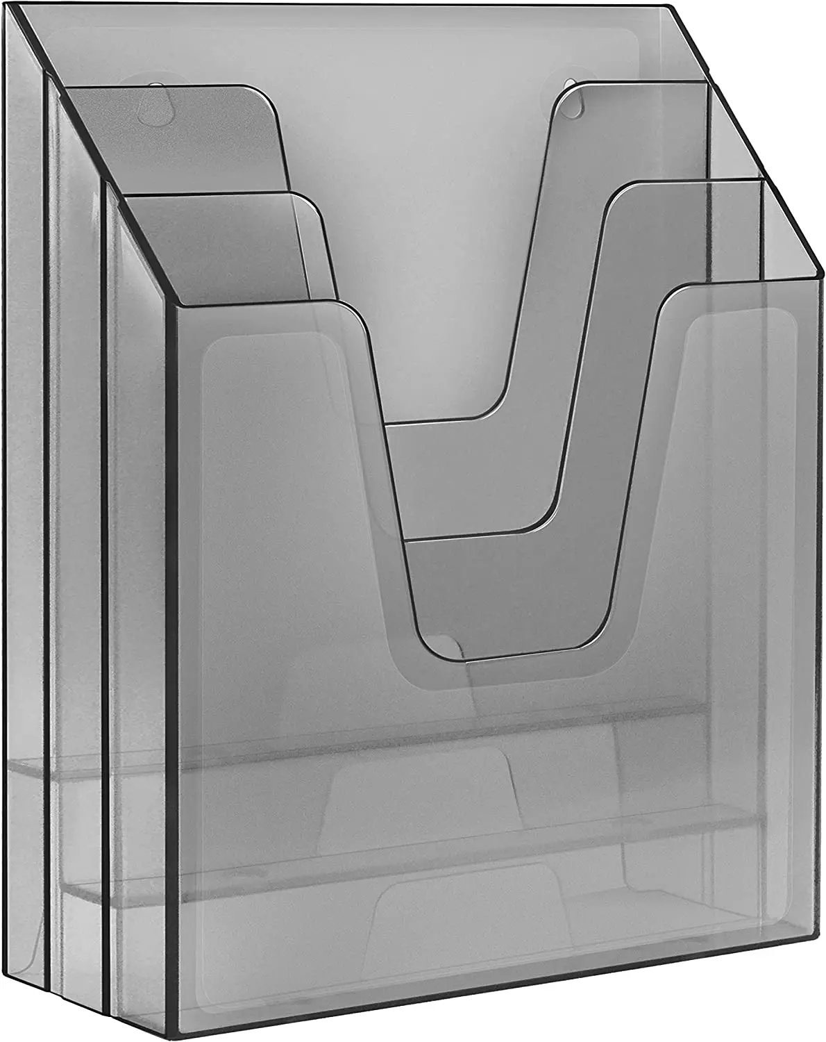 

Desk organizer Office accessories Triple Vertical Document Organizer for Office (Fume Color)