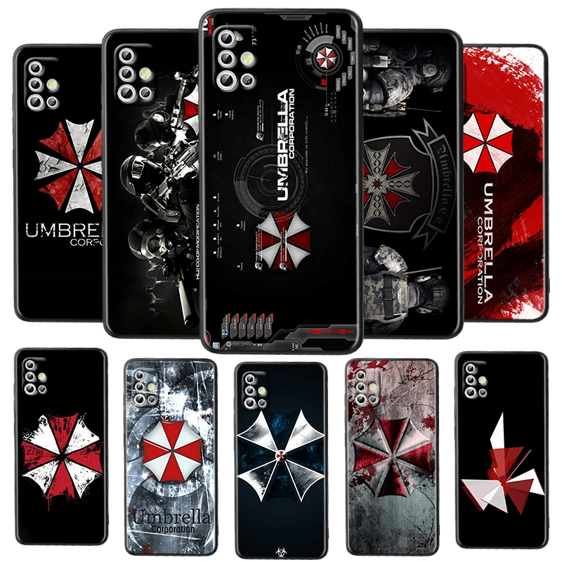 

Game Biohazard Umbrella For Samsung Galaxy A52S A72 A71 A52 A51 A12 A32 A21S 4G 5G Fundas Soft Black Phone Case Capa Coque Cover