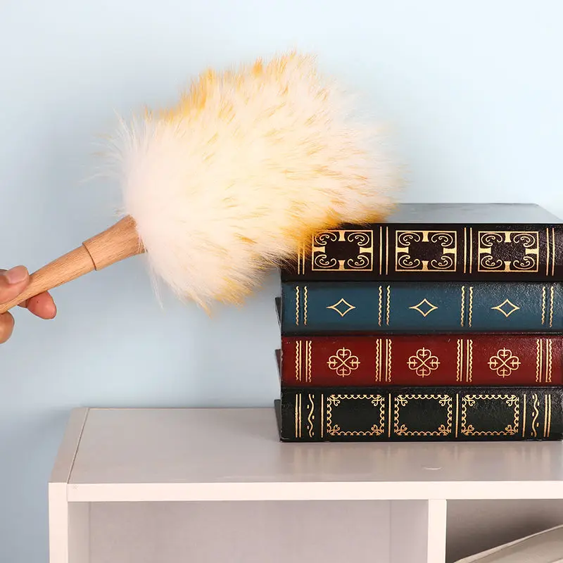 

Wool Duster Anti-static Soft Household Cleaning Dust Removal Duster Household Dust Removal Duster Tool No Shedding Hair ZD899
