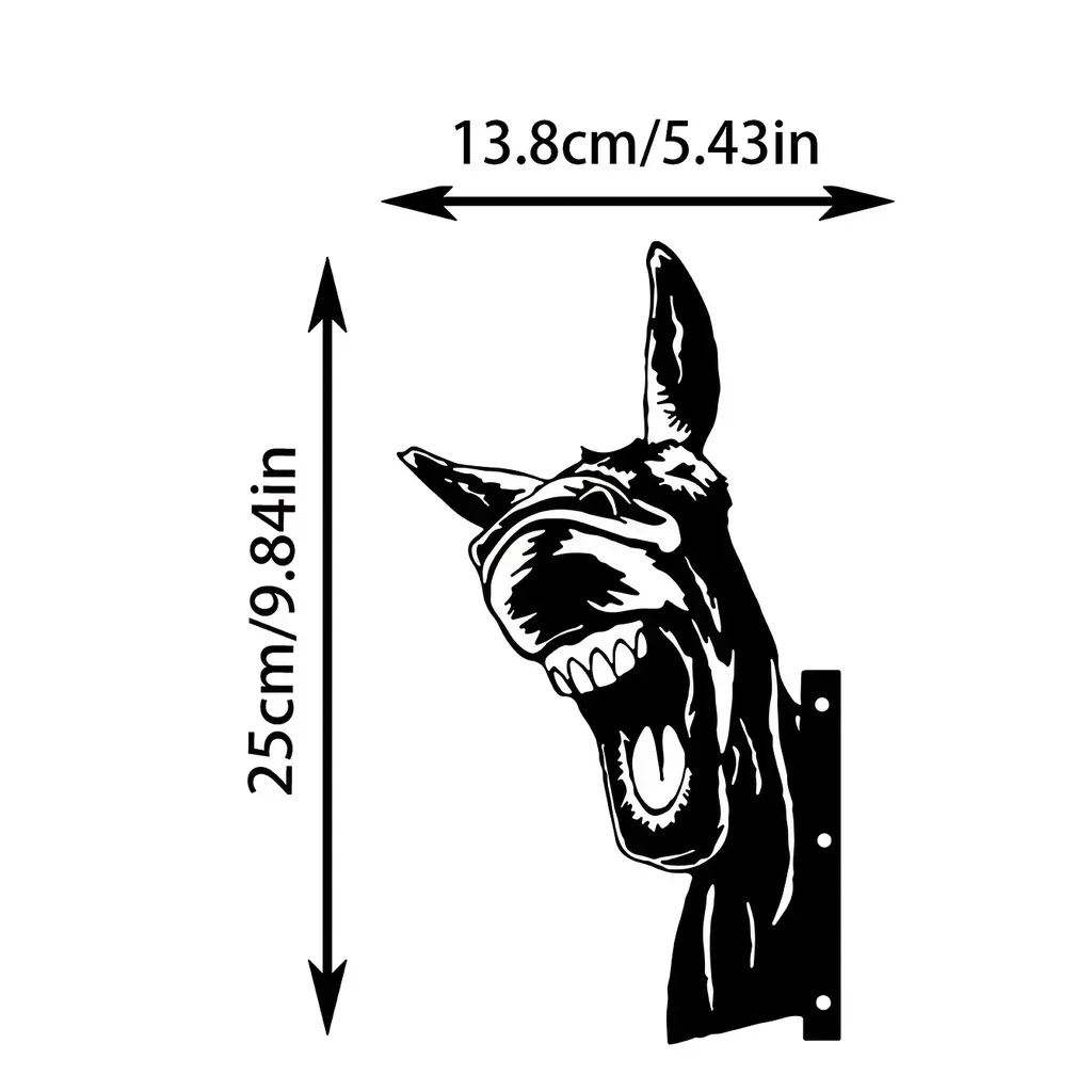 CIFBUY Deco прикосновение сада очаровательный Железный силуэт осла настенное