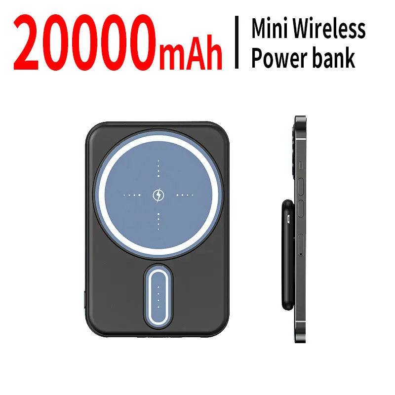 

20000mAh Mini Magnetic Wireless Portable Type-C USB Charger Power Bank Phone Spare battery External Battery Pack For iPhone12 13
