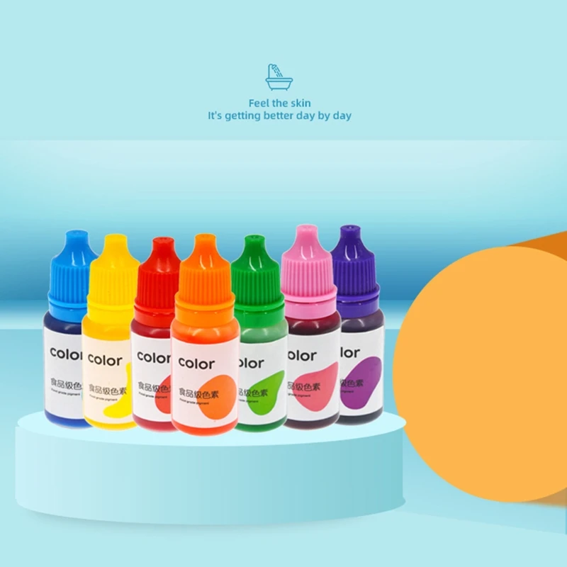 

Новинка 2021, 7 цветов, 10 мл эпоксидной смолы, Цветовая краска, диффузия чернил, мыло ручной работы «сделай сам», Ароматизированная свеча