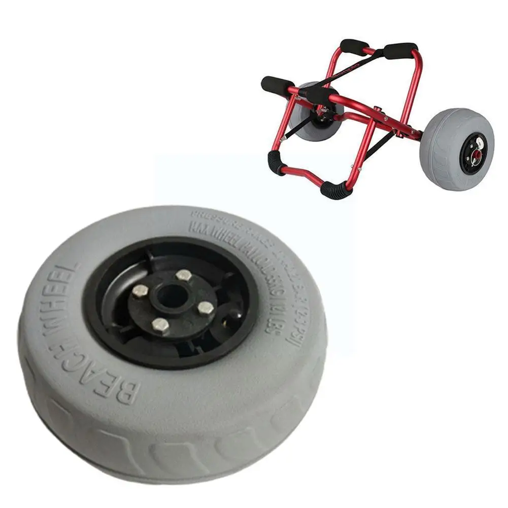 

9 Inch Pu Pneumatic Tire Kayak Trolley/trolley Wheels Beach For The Beach Trolley Wheel Beach Inflatable Beach Wheel L9i1