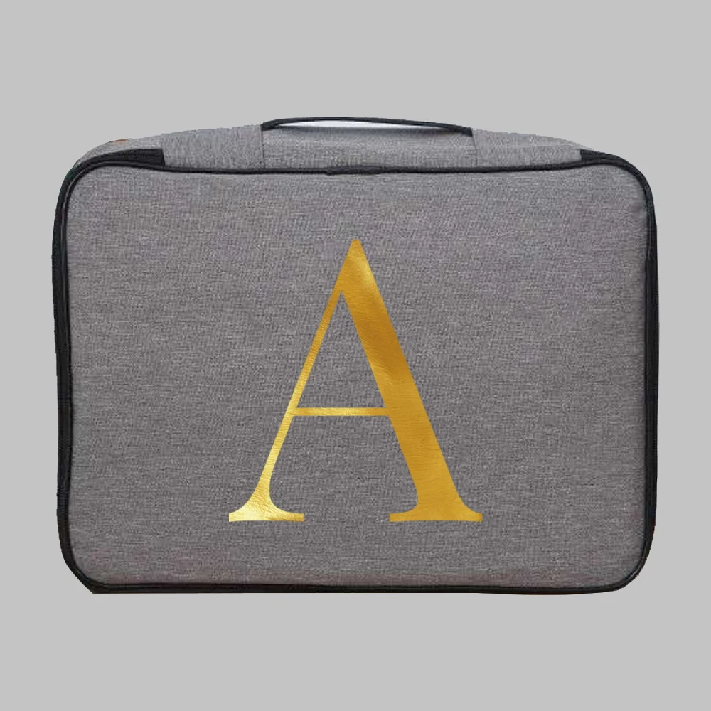 Large Capacity Letter Print Document Bags Multifunctional Home Travel Organizer Holder School Office Business File Folder Supply