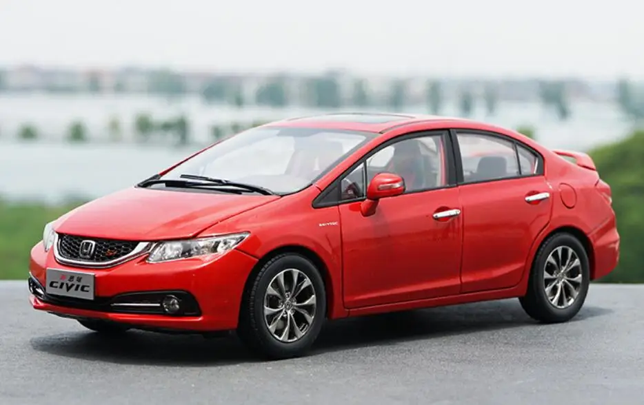

1/18 для Honda CIVIC Si 9 Литые металлические модели автомобилей, игрушки для мальчиков и девочек, коллекция подарков, красный металл, пластик, резина