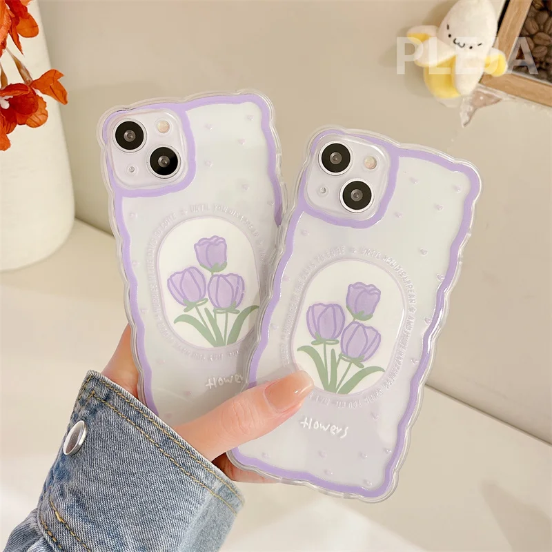 

Cute Flower Clear Phone Case For iphone 13 12 11 Pro Max Cover Fashion Silicone Protective Cases For iphone XS Max X XR Funda