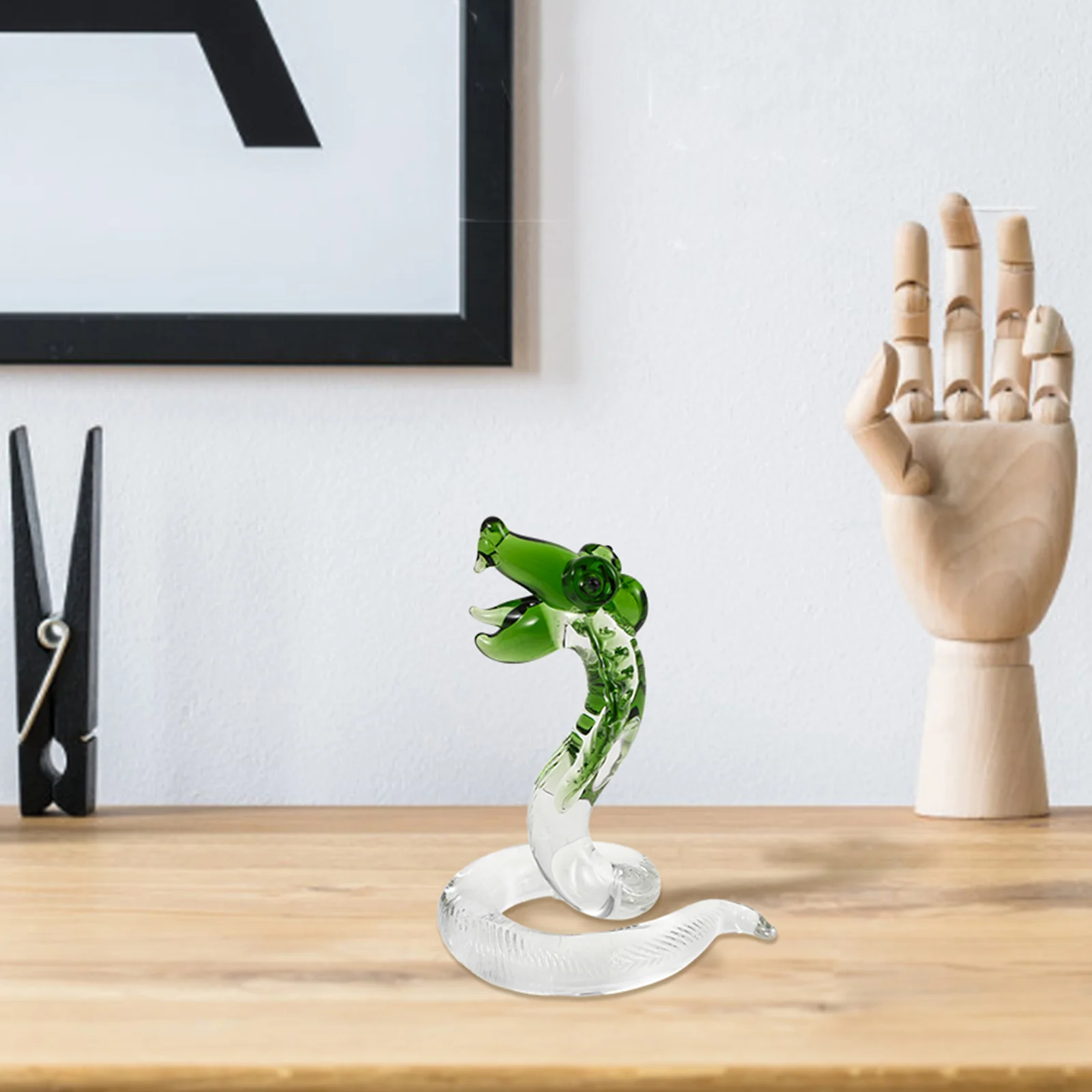 Фигурки змеи мини-скуптуры животных стеклянный декор новогодний подарок