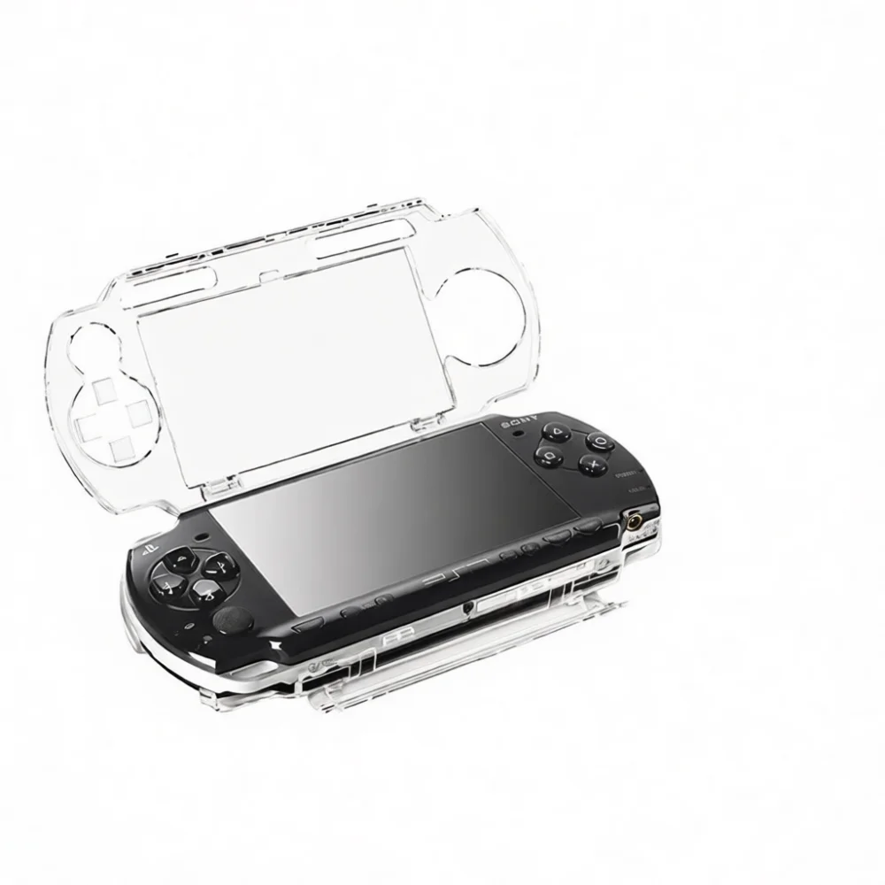 Фото Противоударный защитный чехол для игровой консоли PSP 1000 2000 3000, жесткий прозрачный кристаллический корпус, аксессуар для защиты. №2