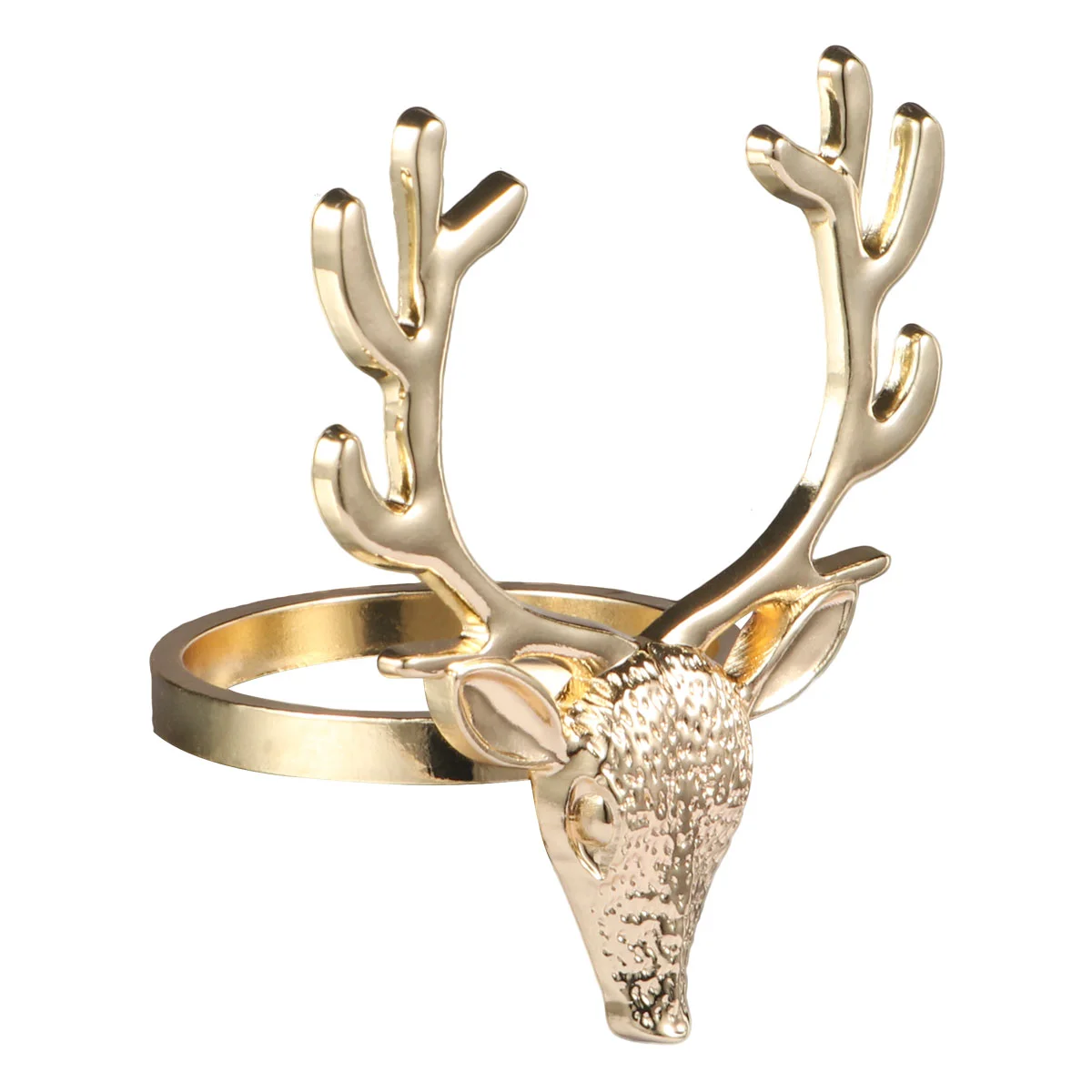 

Napkin Rings Christmas Ring Deer Holder Holidaybuckle Reindeer Serviette Set Holders Party Dinner Elk Buckleswedding Silver