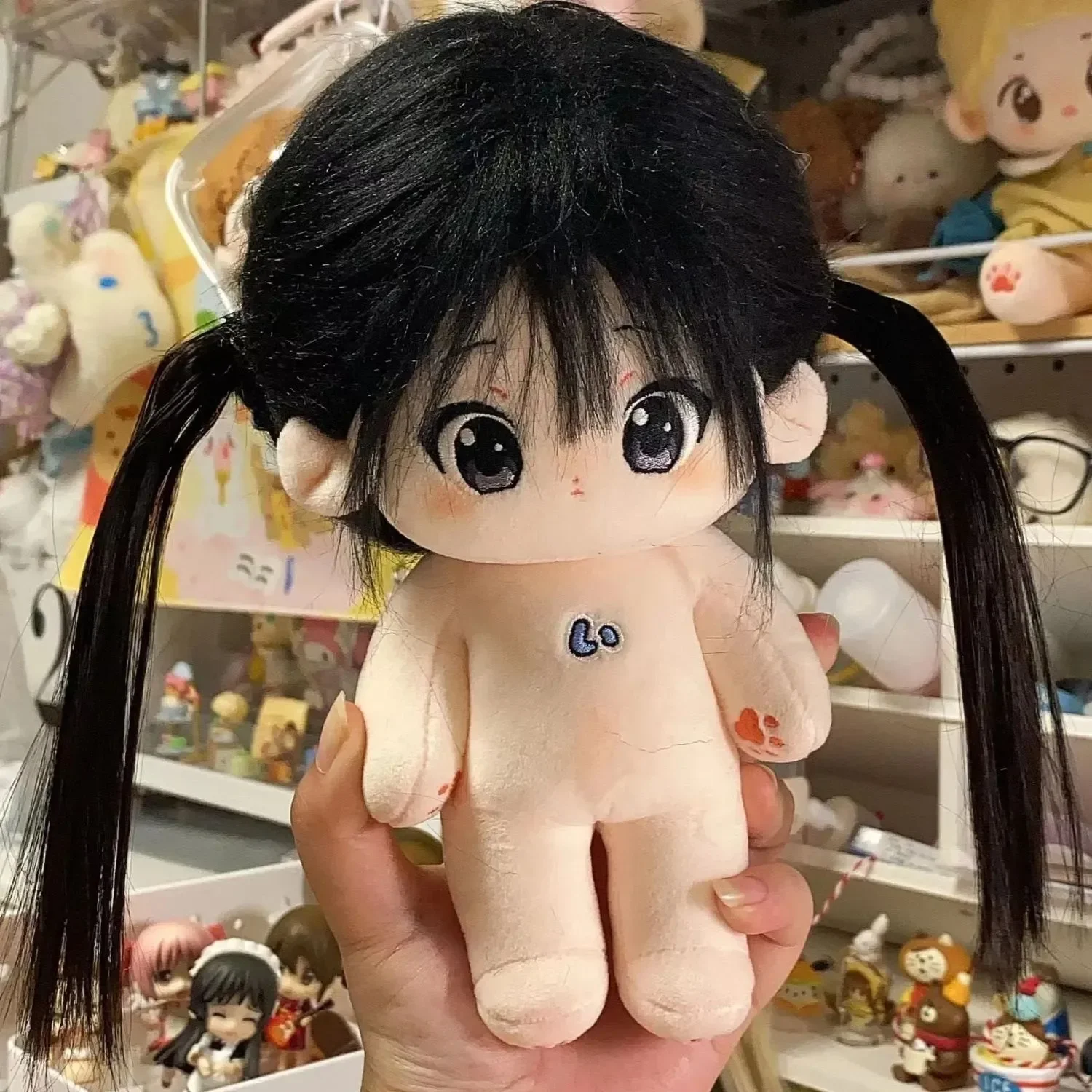 

Anime K-ON！Akiyama Mio Big Eye Girl Plush Doll Cotton Body Cosplay Dress Up Clothes Dolls 20cm Plushie Pillow Xmas Gift