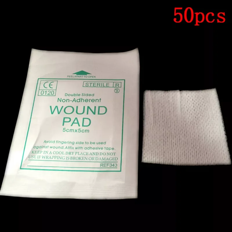 

50 pcs/lot gauze pad Cotton first aid waterproof wound dressing sterile medical gauze pad wound care supplies