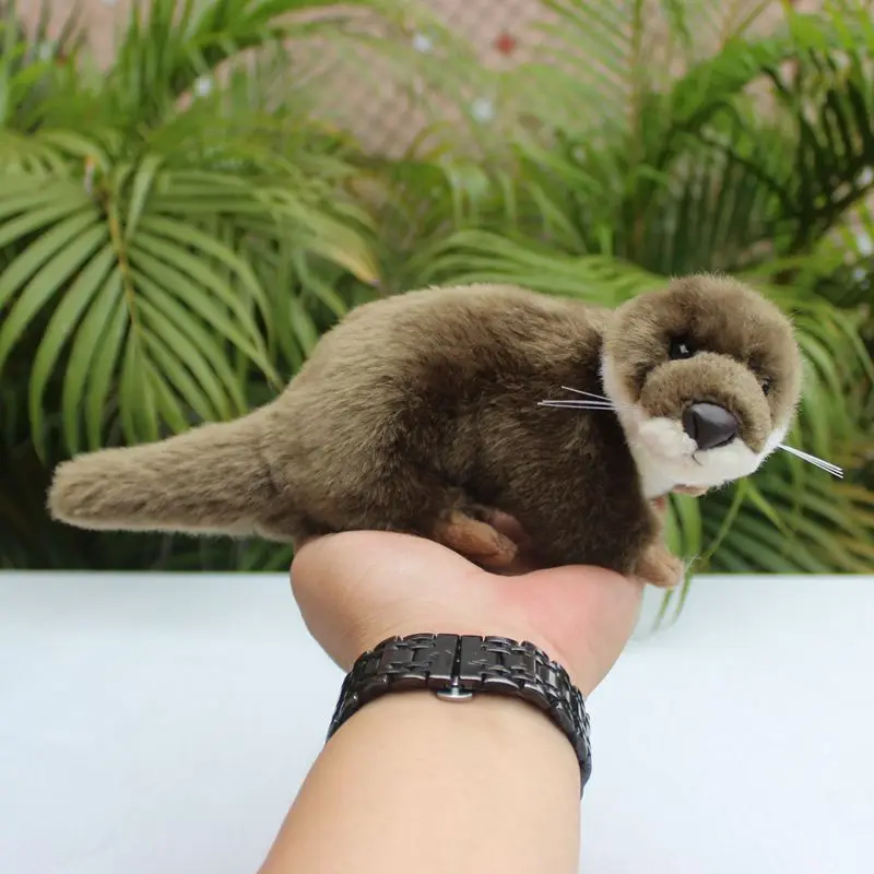 Реалистичная Коричневая Выдра Мягкая Наполненная Дикая Плюшевая Игрушка Эмуляционная Кукла Kid Девочка Мальчик День Рождения Рождественский Подарок 1шт.