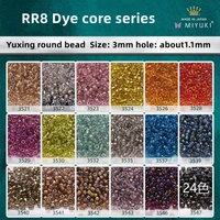 3mmmiyuki yuxing dye core series round beads diy jewelry beaded clothing materials and accessories are imported from japan