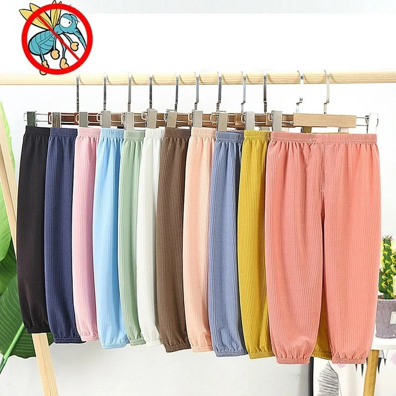 

Boy Harem Pants Children Summer cool Pants Anti-mosquito cotton Breathable Kids Loose Teenager Trousers Baby Girl Clothing 1-12Y