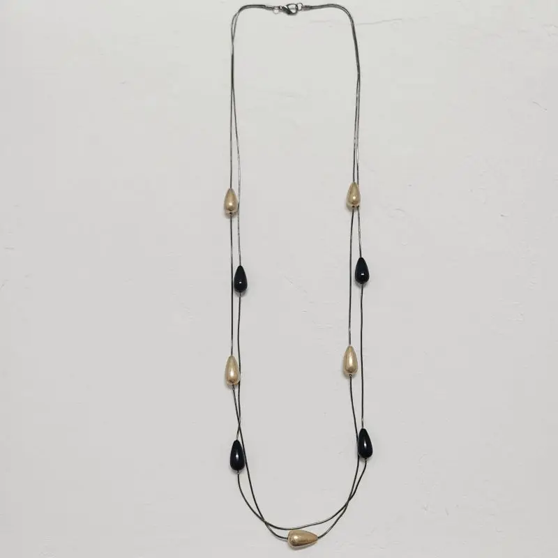 Kara&ampKale Layered Necklaces Long Beaded Snake Chains Handmade Jewelry Original Simple Style Ladies Charm