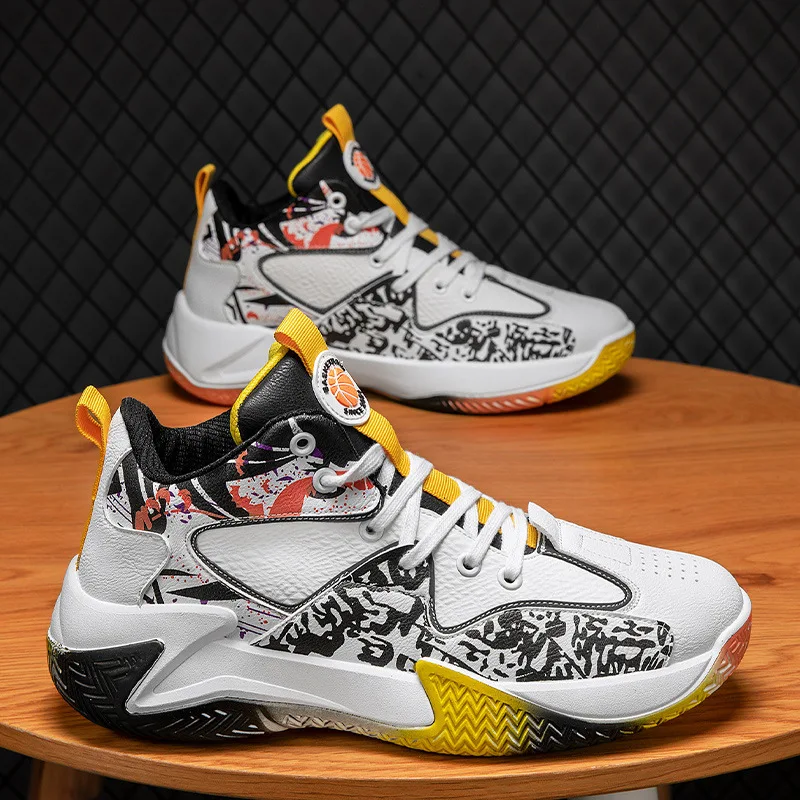 2022 New Men's Shoes Summer Casual Sneakers High-top Basketball Shoes Soft Bottom Youth Combat Sports Shoes Men