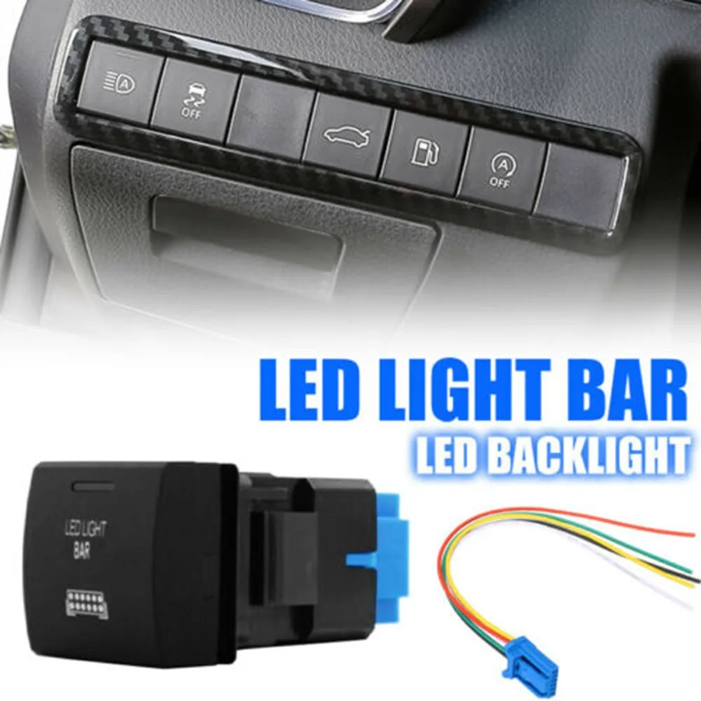 

1 Pcs New LED LIGHT BAR Dashboard LED Push Button Switch For Toyota RAV4 For Corolla Dashboard LED Push