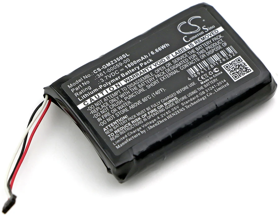 

CS 1800 мАч/6.66Wh батарея для Garmin ZUMO 340LM, ZUMO 350LM, ZUMO 390LM 361-00059-00