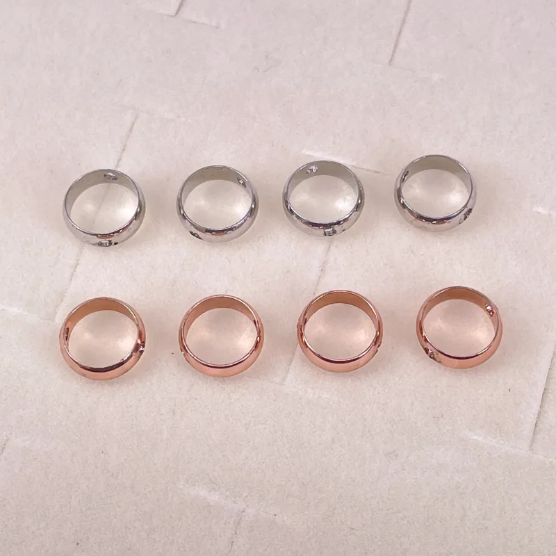 50pcs 6 8 10 12mm Round Shape Frame Jump Ring Brass Beads Pendant Connector For DIY Earring Bracelet Necklace Jewelry Making