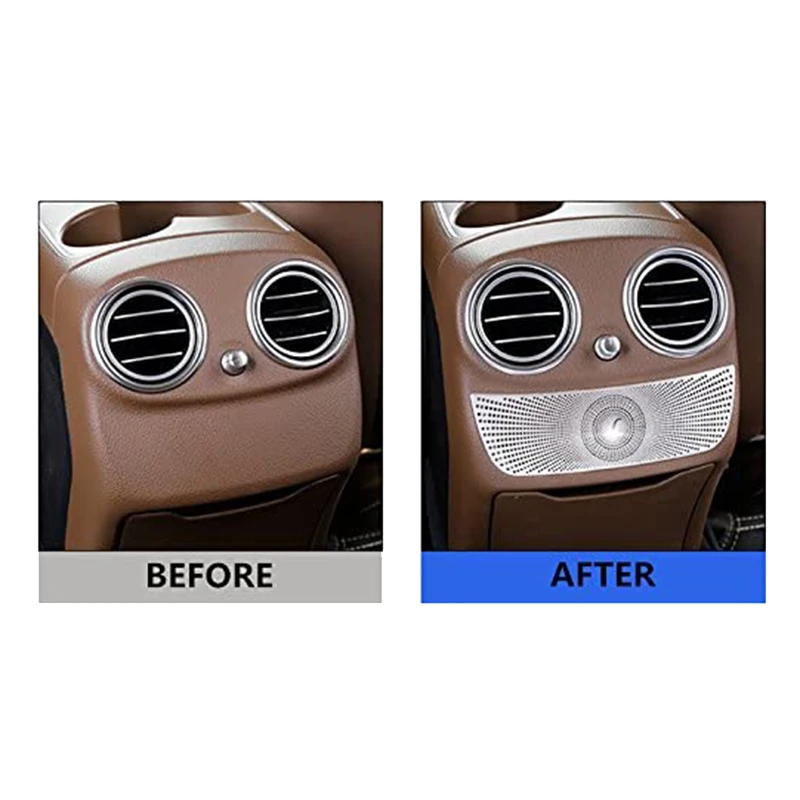 Car Rear Exhaust Vent Speaker Horn Cover Decorative for Mercedes-Benz C-Class E-Class GlC W205 W213 X253 |