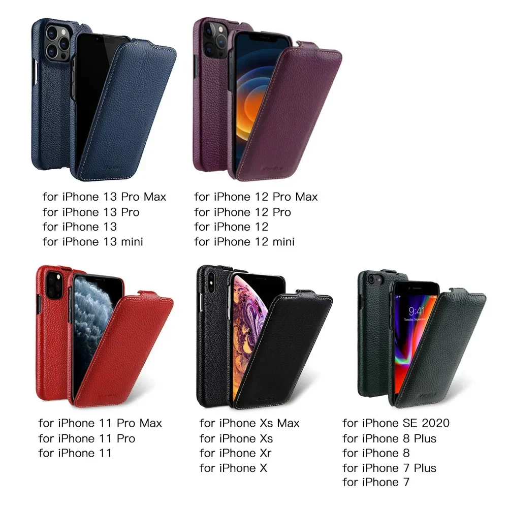 Оригинальный чехол-книжка Melkco из натуральной коровьей кожи для iPhone 16 15 Pro Max 14 13