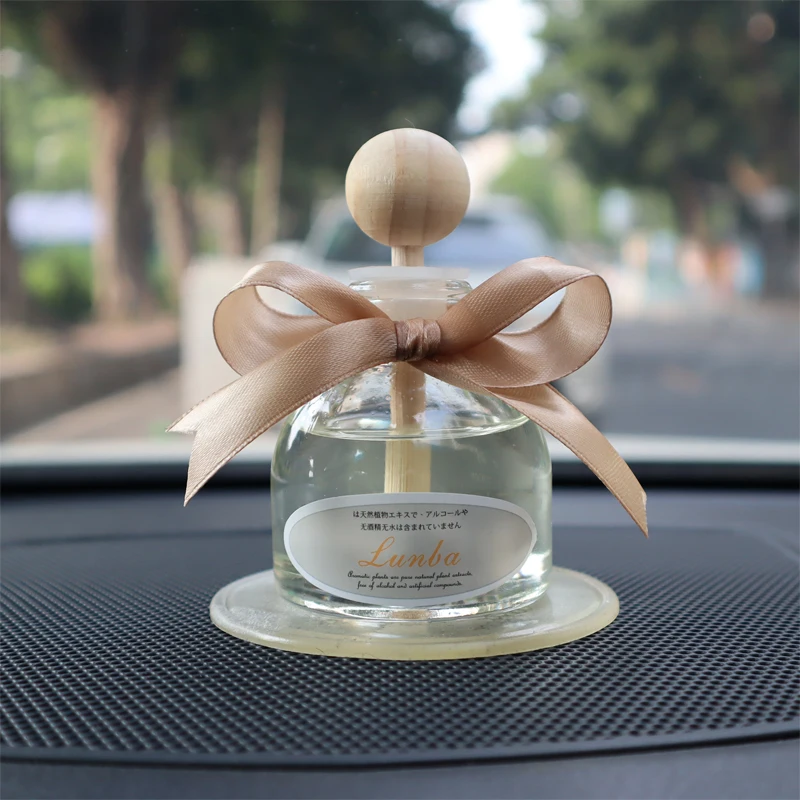50ml Bowknot Car Fragrance Diffuser Essential Oil Aromatherapy Air Perfume Parfum with Aromatherapy volatile stick and trackion
