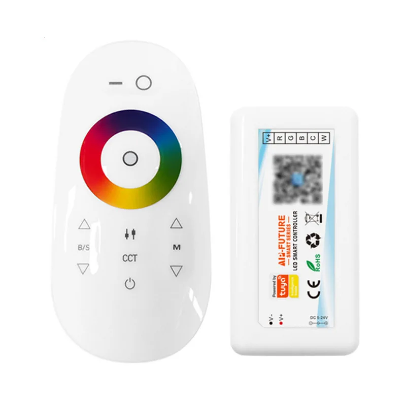 

Умный светодиодный контроллер Tuya Wi-Fi DC5V-24V RGB/RGBW/RGBCCT, одноцветный диммер, светодиодная лента, пульт дистанционного управления, работает с Alexa Google