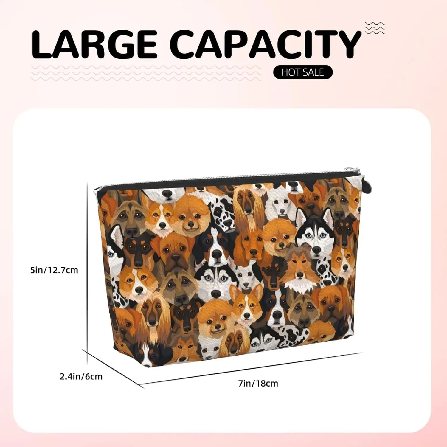 Собаки разные поры косметичка для женщин дорожный размер туалетные