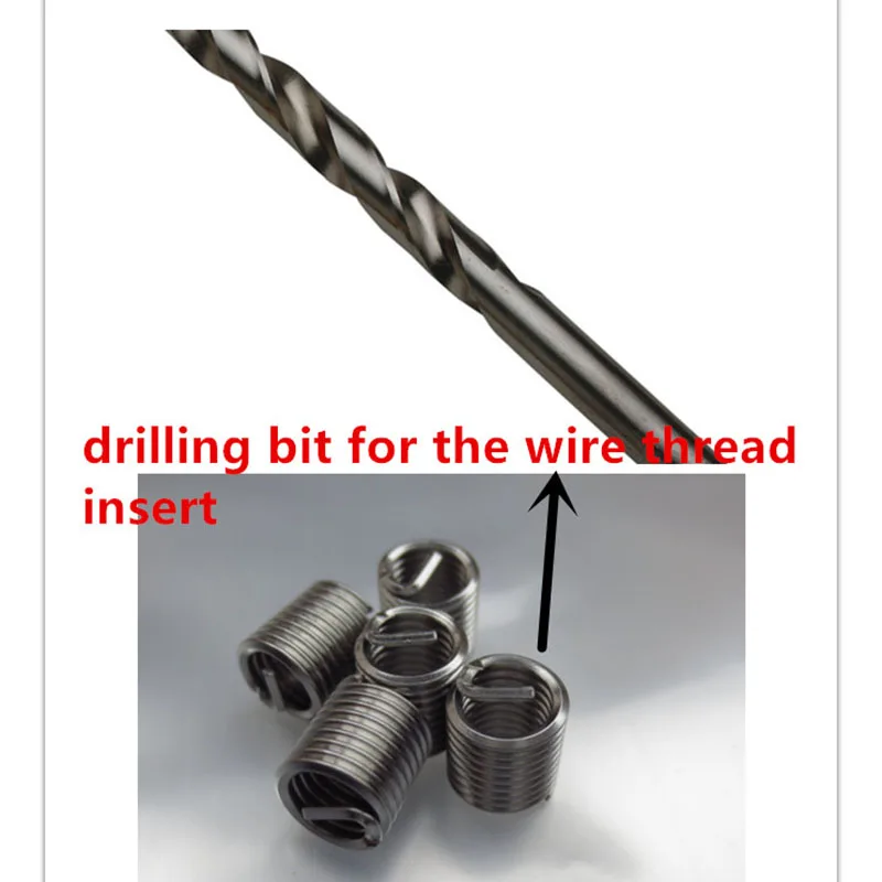 

M1.6M2M2.5M3M4M5M6M7M8M9M10M11M12M14M16M18M20M22M24M27 drilling bit for the wire thread insert install tools1248