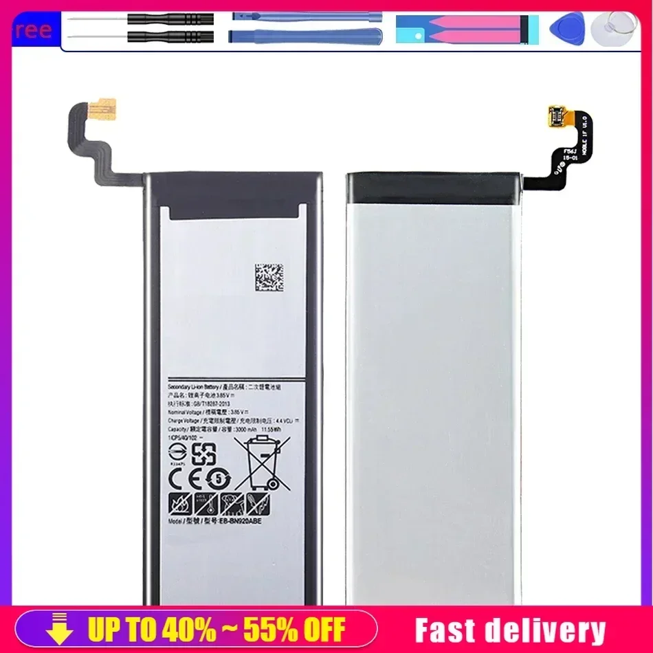 EB-BN920ABE 3000 мАч аккумулятор для смартфона Samsung GALAXY Note 5 N9200 N920t N920c Note5 SM-N9208