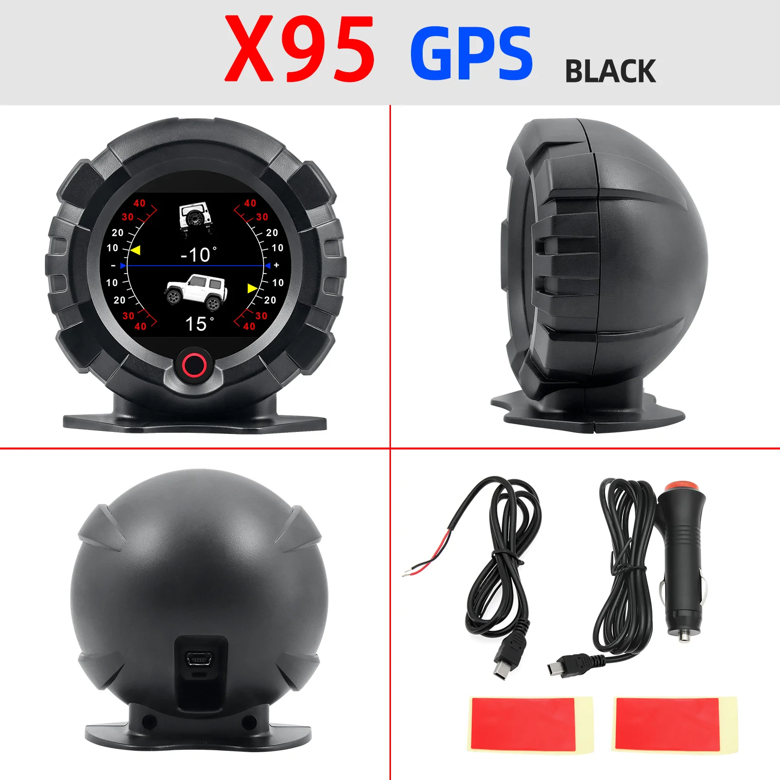 

X95 Автомобильный GPS-измеритель угла, цифровой OBD, проекционный дисплей, инклинометр, спидометр, внедорожный автомобильный измеритель угла наклона, высота, Latitude