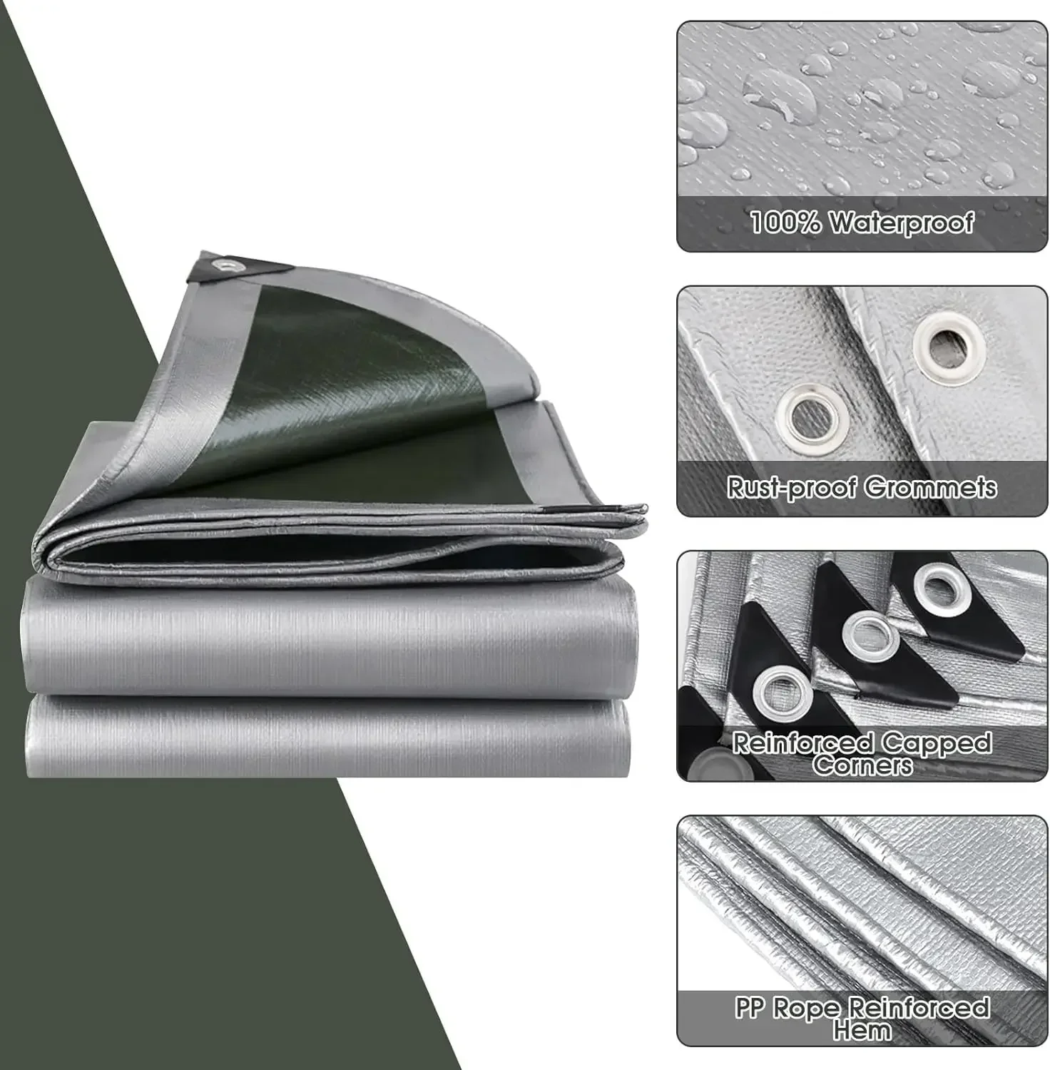 Брезент из водонепроницаемой ткани 180 г/м2 полиэтиленовый брезент устойчивый к
