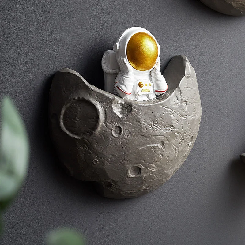 

Wall Nordic3D Decoration Frame Astronaut Resin Figure Wall Shelves Decorative Decorations for Living Room Hanging Shelf Gifts