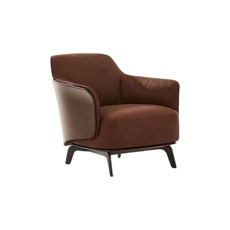 

Итальянское минималистичное кожаное кресло, высококачественное кожаное дизайнерское кресло-седло для отдыха, модель комнаты, отдел продаж, Клубное кресло для Ресепшн