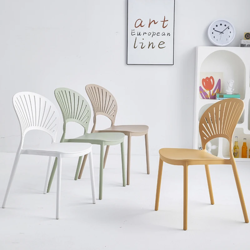 

Nordic Plastic Dining Chairs Ultralight Wedding Space Saving Cute Chairs Lounge Waiting Meubles De Salon Household Essentials