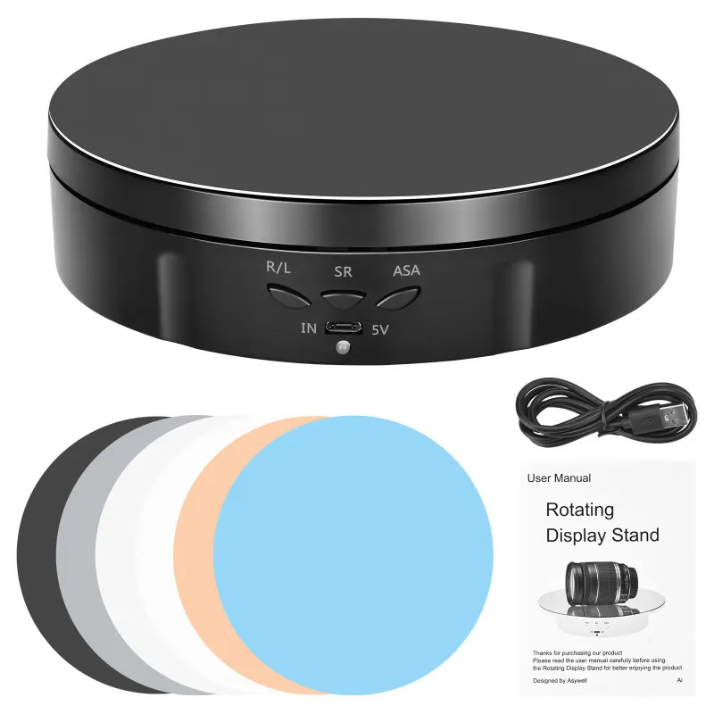 Витрина вращающаяся на 3 скорости с вращением 360 ° подставка поворотный стол